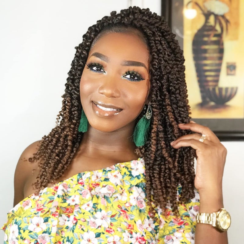 Callia Passion Twist Crochet Hair 14 Inch Pre Twisted 9 Packs PreLooped for Black Women T30